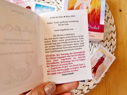 Engelliebe-Orakel * 40 Karten + Begleitbuch mit liebevollen Botschaften * Kartengröße 7,5 x 10,5 cm