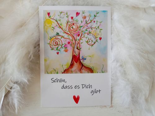 Postkarte "Lebensbaum", Nicole Seitz